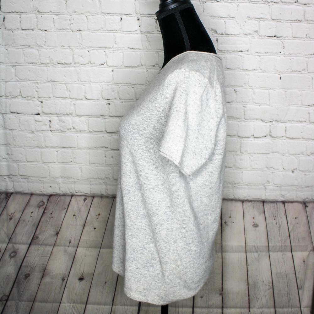SOLD! Sigrid Olsen Cashmere Short Sleeve Top Large - Picture 2 of 7